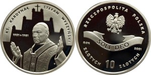 SN0130 10 złotych 2001 Kardynał Wyszyński