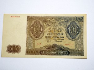 B1140 100 Złotych 1941 rok Polska seria A