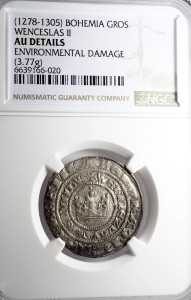 P0337 Grosz praski Czechy Wacław II Kutna Hora AU