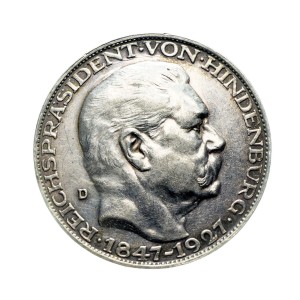 M03010 Medal Hindenburg (1847-1927) Niemcy srebro