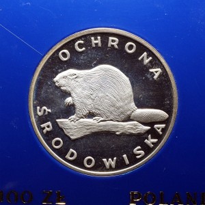 M03066 100 Złotych 1978 rok Polska Bóbr