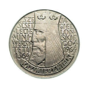 M03088 10 Złotych 1964 rok Polska Kazimierz Wielki napis wklęsły
