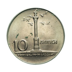 M03110 10 Złotych 1965 rok Polska Kolumna Zygmunta