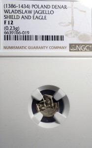 P0404 Denar Władysław Jagiełło i Jadwiga (1386-1399) Polska Wschowa