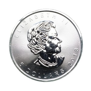M03354 5 Dolarów 2018 rok Kanada Liść Klonu