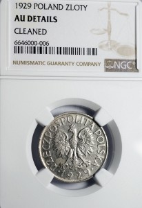 P0453 1 Złoty 1929 rok Polska (II RP) - okołomennicza