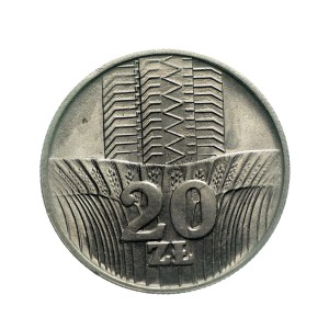 M03739 20 Złotych 1973 rok Polska Wieżowiec i Kłosy