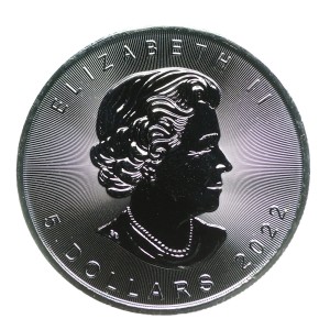 M03779 5 Dolarów 2022 rok Kanada Liść Klonu