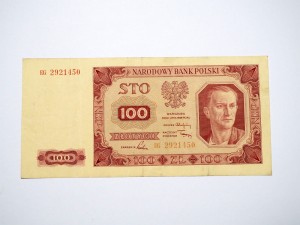 B1201 100 Złotych 1948 rok Polska seria EG