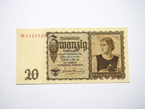 B1213 20 Marek 1939 rok Niemcy, Trzecia Rzesza, seria D