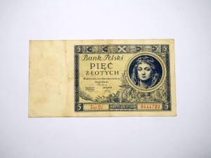 B1247 5 Złotych 1930 rok Polska seria DJ