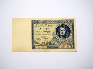 B1248 5 Złotych 1930 rok Polska seria DW
