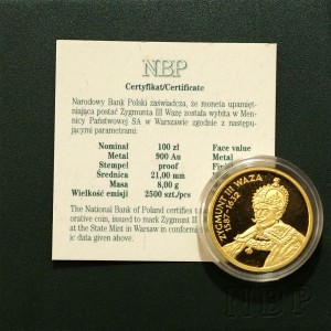 P0592 100 Złotych 1998 rok Polska Zygmunt III Waza