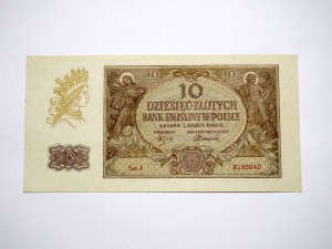 B1269 10 Złotych 1940 rok Polska seria J