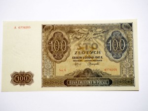 B1274 100 Złotych 1941 rok Polska seria A