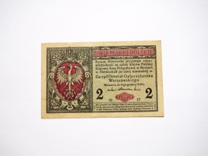 B1284 2 Marki Polskie 1916 rok Polska, seria B "...Generał"