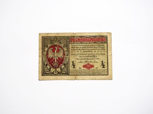 B1285 1/2 Marki Polskiej 1916 rok Polska, seria A "...Jenerał"