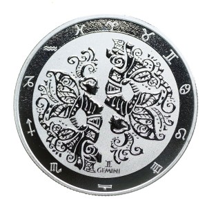 M03844 5 Dolarów 2022 rok Tokelau, Znaki Zodiaku Bilźnięta