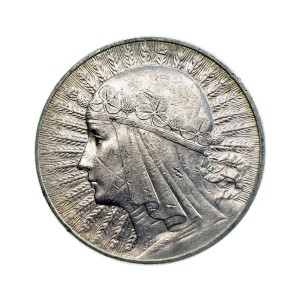 M03850 10 Złotych 1932 rok (z.z) Polska Głowa kobiety 