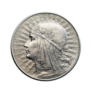 M03860 10 Złotych 1932 rok (b.z) Polska Głowa kobiety