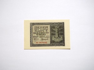 B1322 1 Złoty 1941 rok Polska seria AE