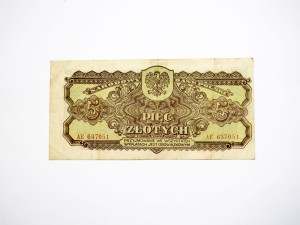 B1340 5 Złotych 1944 rok Polska, AE, seria lubelska, "...owym" 