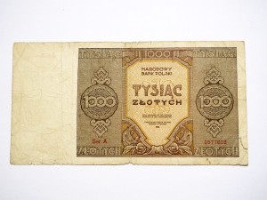 B1357 1000 Złotych 1945 rok Polska, seria A