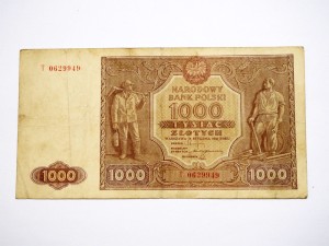 B1359 1000 Złotych 1946 rok Polska, seria T