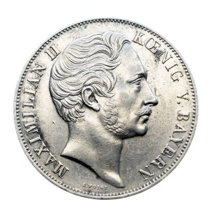 P0629 Talar (2 Guldeny) 1855 rok Niemcy Bawaria Maksymilian II