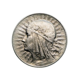 M03901 5 Złotych 1933 rok Polska Głowa Kobiety  