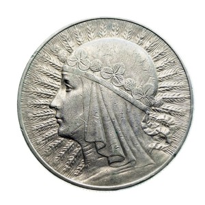 M03915 10 Złotych 1932 rok Polska Głowa kobiety  