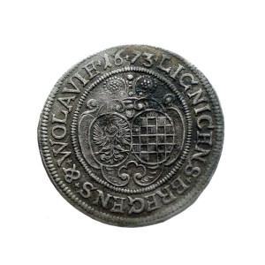 P0637  6 Krajcarów 1673 rok (16+73) Śląsk (Polska) Brzeg (rzadka)