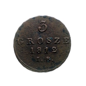 M03925 3 Grosze 1812 rok (IB) Księstwo Warszawskie