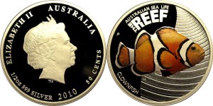 SN2916 50 Cents, Centów 2010 rok Australia (Clownfish)