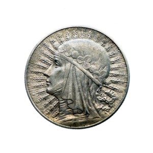 M04031 5 Złotych 1932 rok Polska Glowa kobiety II RP