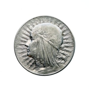 M04032 5 Złotych 1934 rok Polska Glowa kobiety II RP