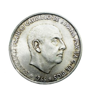 M04045 100 Pesetas 1966 rok (67) Hiszpania, Francisco Franco