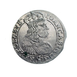 M04096 Szóstak (6gr) 1667 rok Polska Jan Kazimierz