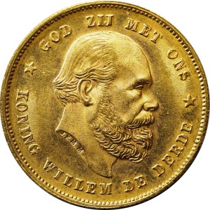 P0662 10 Guldenów 1880 rok Holandia, Wilhelm III
