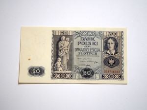 B1417 20 Złotych 1936 rok Polska, seria DT