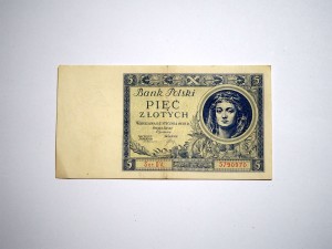 B0203 5 Złotych 1930 rok seria DM