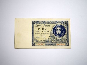 B1431 5 Złotych 1930 rok Polska, seria DT