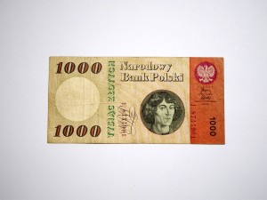 B1440 1000 Złotych 1965 rok Polska, Kopernik, seria F