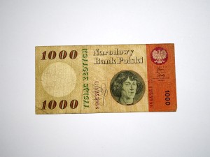 B1443 1000 Złotych 1965 rok Polska, Kopernik, seria C