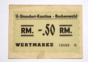 B1445 Bon obozowy, 50 Fenigów (1937-1945), Niemcy, kantyna SS Buchenwald 