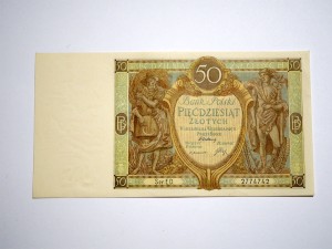 B1452 50 Złotych 1929 rok Polska, seria ED 