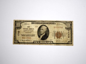 B1459 10 Dolarów 1929 rok USA, Bank of Appleton, Wiskonsin (1)