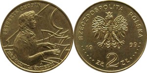 SN0230 2 złote 1999 Fryderyk Chopin