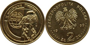 SN0229 2 złote 1999 Wstąpienie Polski do NATO
