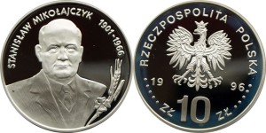 SN0097 10 złotych 1996 S.Mikołajczyk